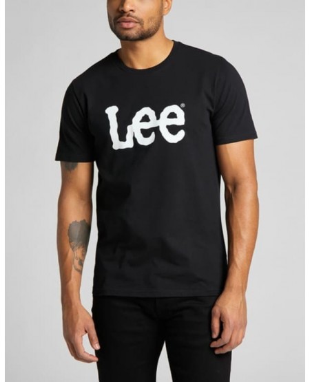 LEE Wobbly Logo Tee in Black L65QAI01