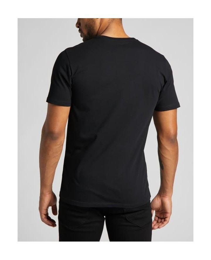 LEE Wobbly Logo Tee in Black L65QAI01