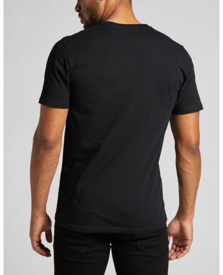 LEE Wobbly Logo Tee in Black L65QAI01/112116120