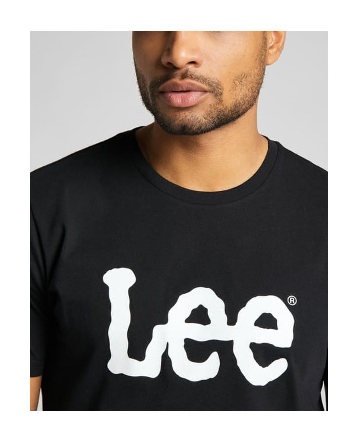 LEE Wobbly Logo Tee in Black...