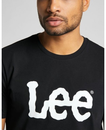 LEE Wobbly Logo Tee in Black L65QAI01