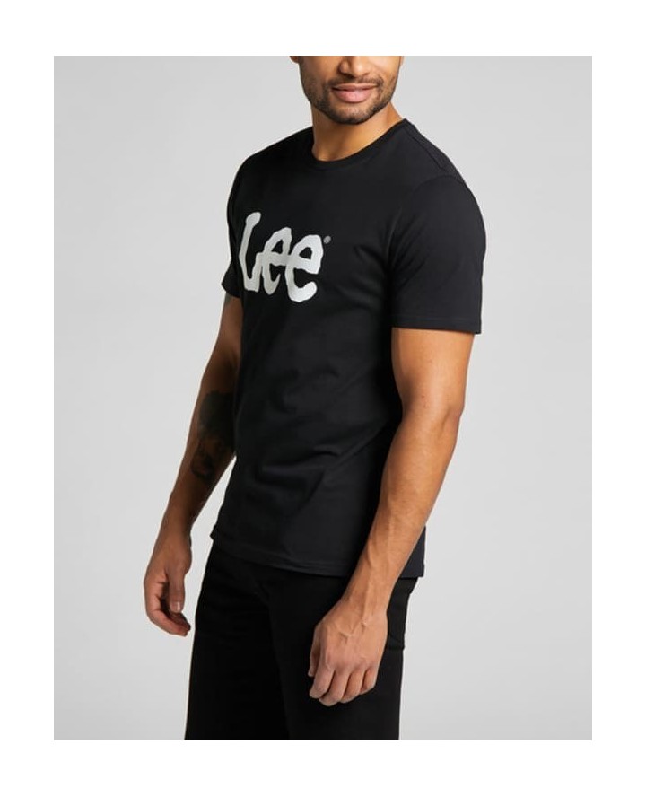 LEE Wobbly Logo Tee in Black L65QAI01