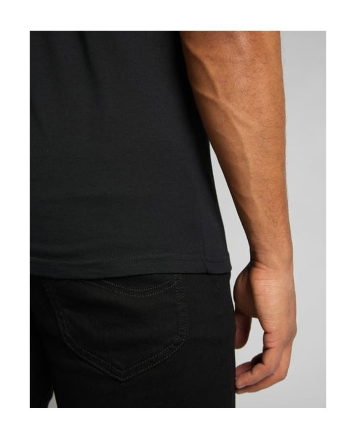LEE Wobbly Logo Tee in Black L65QAI01