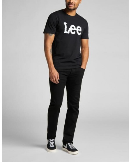 LEE Wobbly Logo Tee in Black L65QAI01