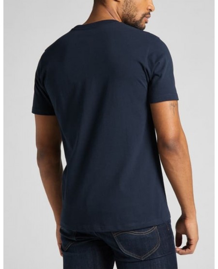 LEE Wobbly Logo Tee in Navy Drop L65QAIEE
