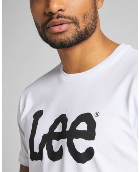 LEE Wobbly Logo Tee in Black L65QAI12/112116123