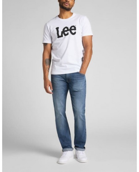LEE Wobbly Logo Tee in White L65QAI12