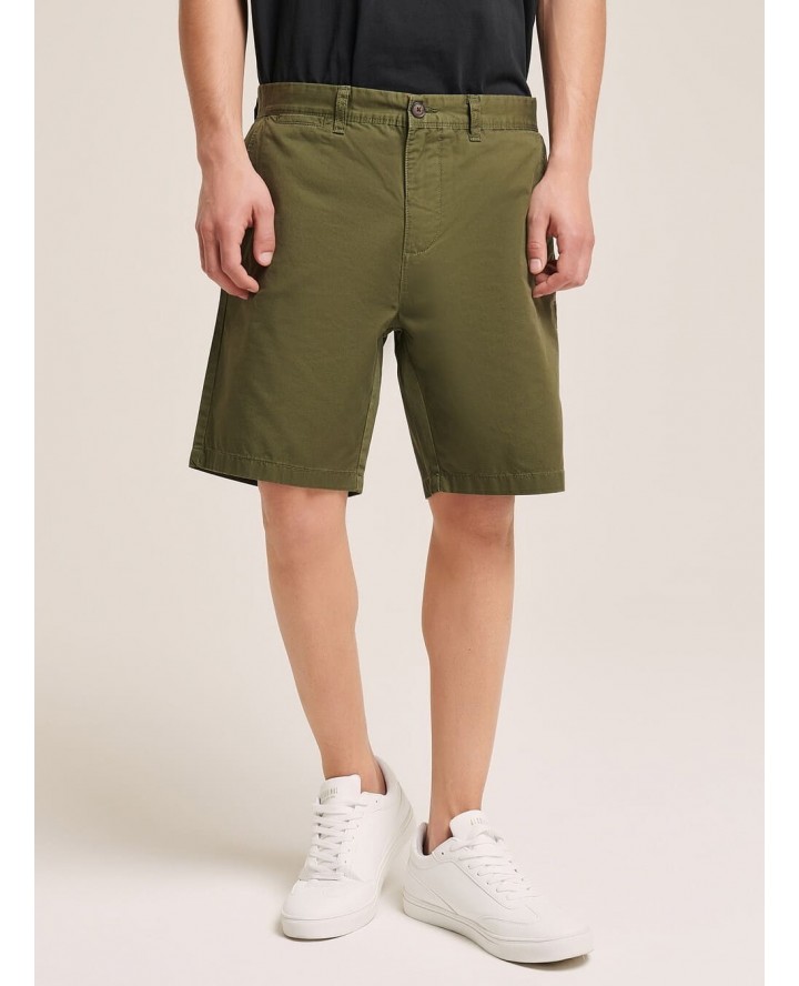 ALCOTT Basic twill bermuda shorts KHAKI