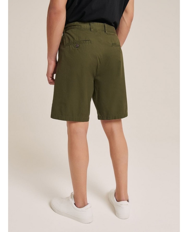 ALCOTT Basic twill bermuda shorts KHAKI