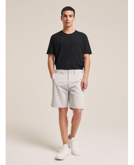 ALCOTT Basic twill bermuda shorts GREY