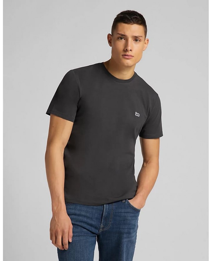 LEE Patch Logo Tee in Washed Black L60UFQON