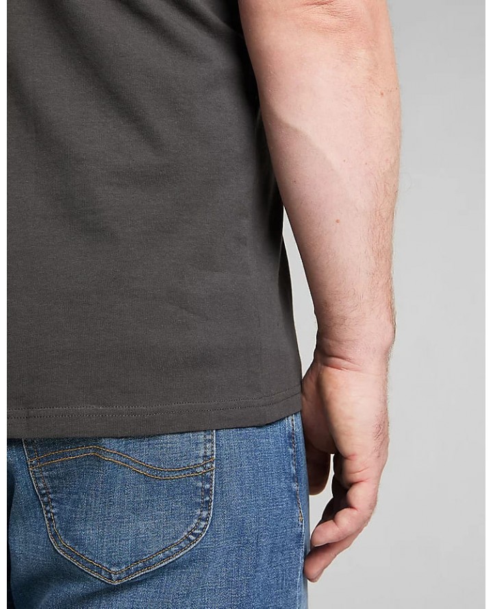 LEE Patch Logo Tee in Washed Black...