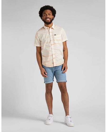 copy of LEE Short Sleeve Leesure Shirt in Ice Blue L66GPNUY