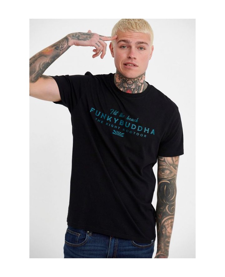 FUNKY BUDDHA T-SHIRT FBM005-034-04 BLACK