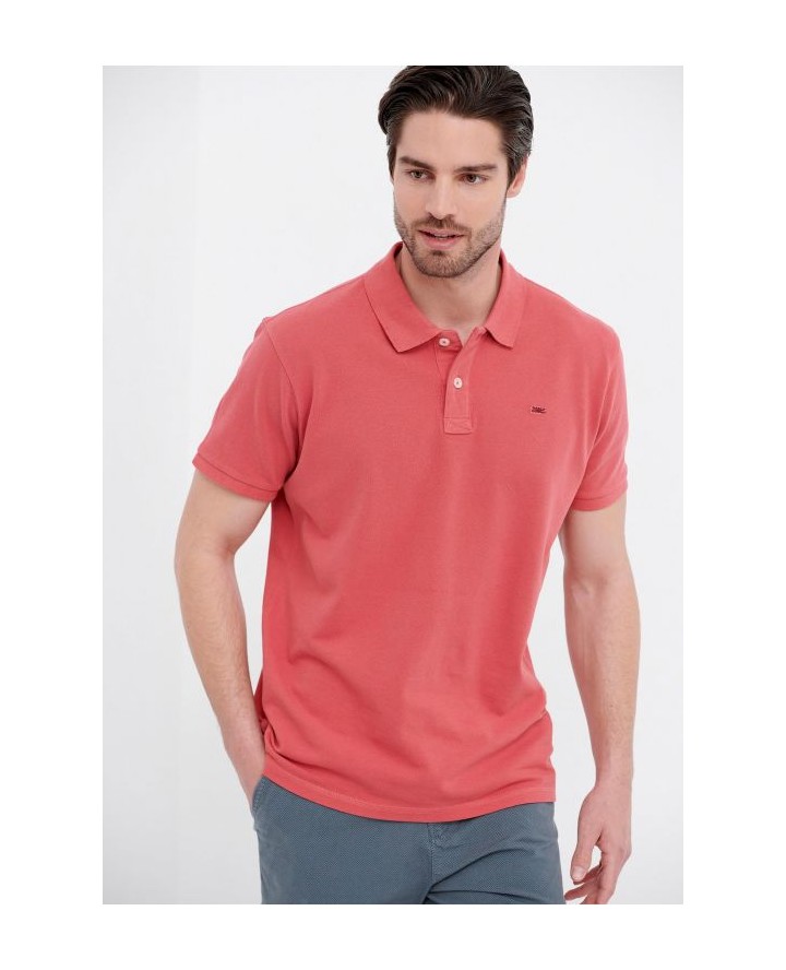 FUNKY BUDDHA Pique cotton polo shirt 