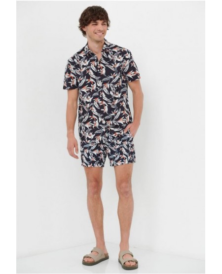 FUNKY BUDDHA Ανδρικό μαγιό με all over τύπωμα FBM005-071-16 NAVY