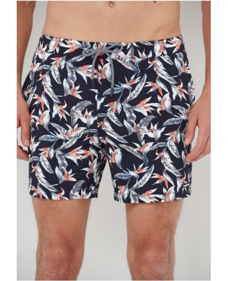 FUNKY BUDDHA Ανδρικό μαγιό με all over τύπωμα FBM005-071-16 NAVY
