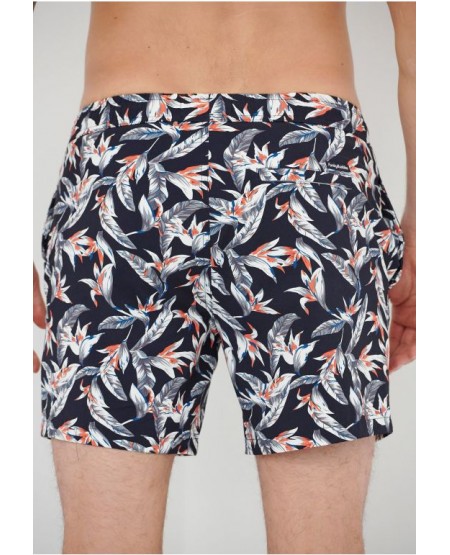 FUNKY BUDDHA Ανδρικό μαγιό με all over τύπωμα FBM005-071-16 NAVY