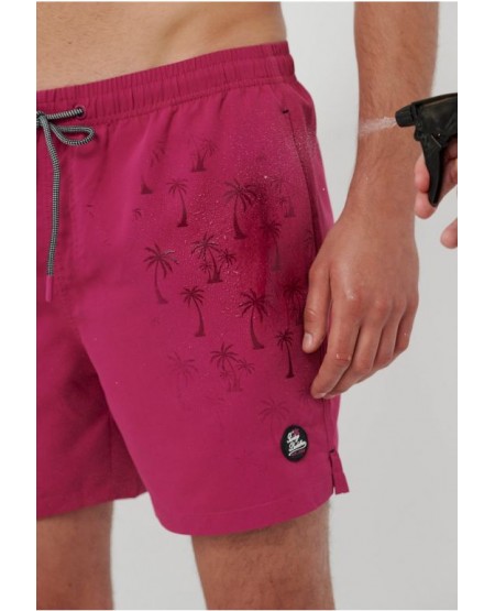 FUNKY BUDDHA Ανδρικό μαγιό μονόχρωμο FBM005-063-16 MAGENTA PURPLE