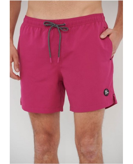 FUNKY BUDDHA Ανδρικό μαγιό μονόχρωμο FBM005-063-16 MAGENTA PURPLE