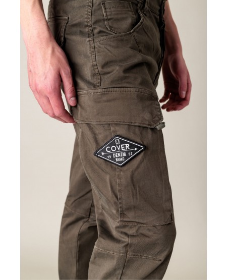 COVER JEANS CARGO PANTS ELVIS T0185-25 OLIVE