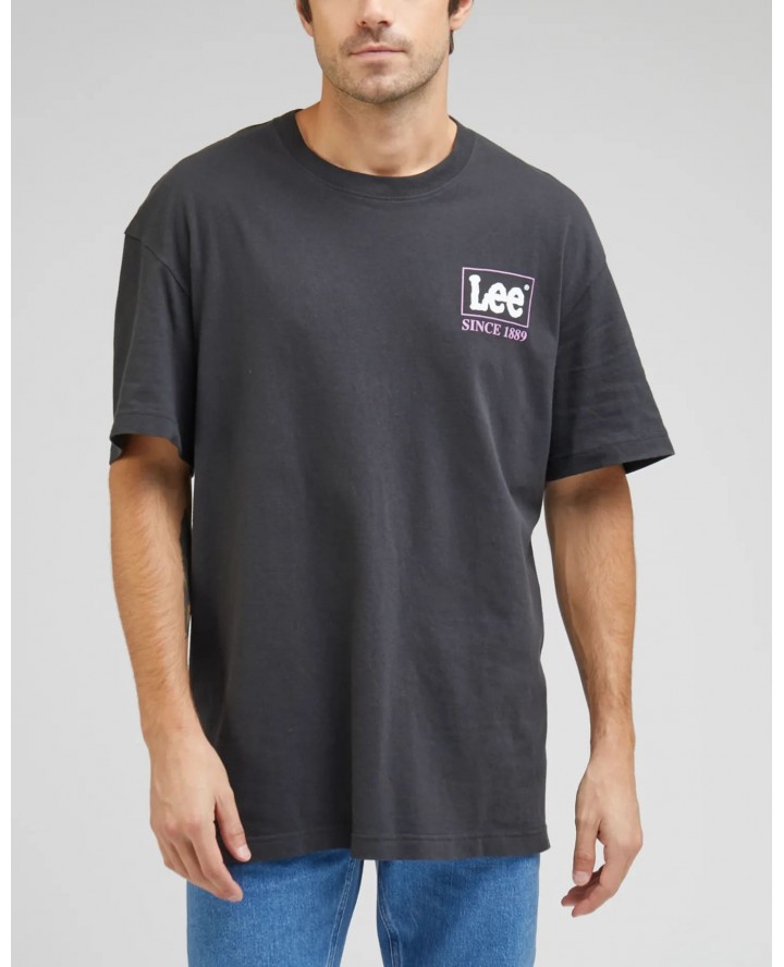 LEE LOOSE TSHIRT IN WASHED BLACK LL05FPON