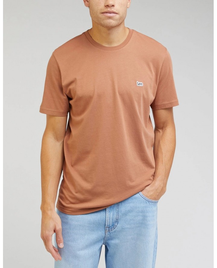 LEE Short sleeve patch logo tee in cider L60UFQA08