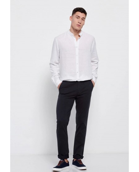 FUNKY BUDDHA Essential comfort chino παντελόνι FBM007-001-02 NAVY