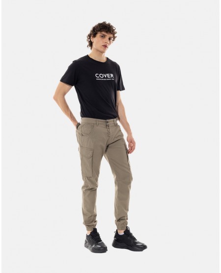 COVER JEANS CARGO PANTS ARMY M0186-26 BEIGE