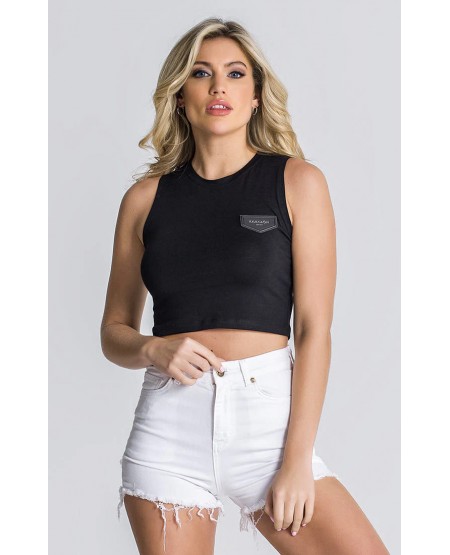 GIANNI KAVANAGH Black Core Crop Top GKW000984