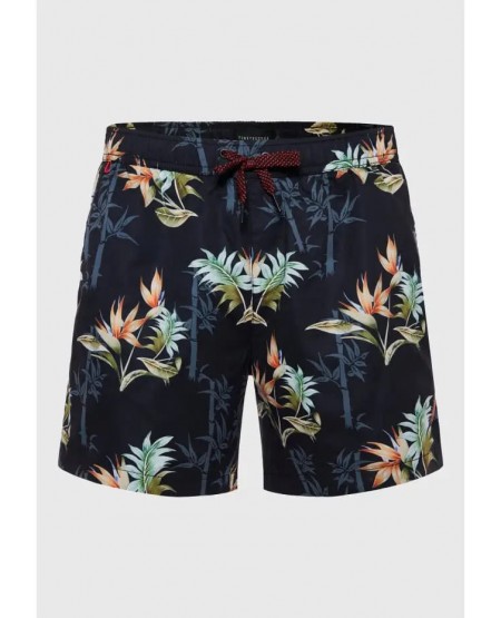 FUNKY BUDDHA All over printed men's swim shorts FBM007-013-16 BLACK