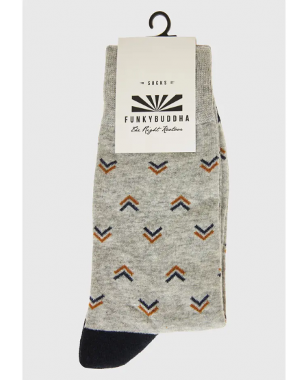FUNKY BUDDHA Men's socks FBM008-092-10 LT GREY