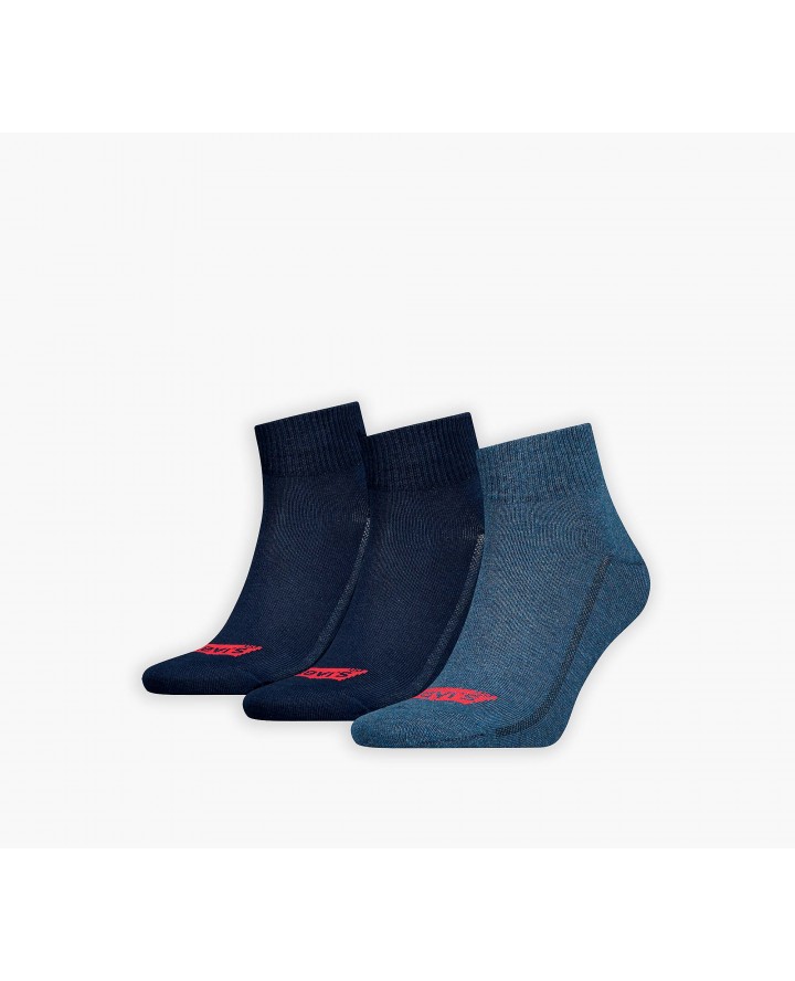 LEVI'S® Mid Cut Batwing Logo Recycled Cotton Socks - 3 Pack 37157-0981