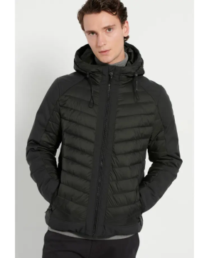 FUNKY BUDDHA Hooded quilted...