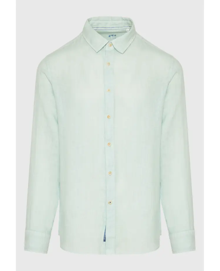 FUNKY BUDDHA Garment dyed linen shirt...