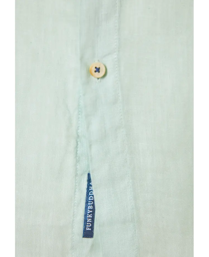FUNKY BUDDHA Garment dyed linen shirt...