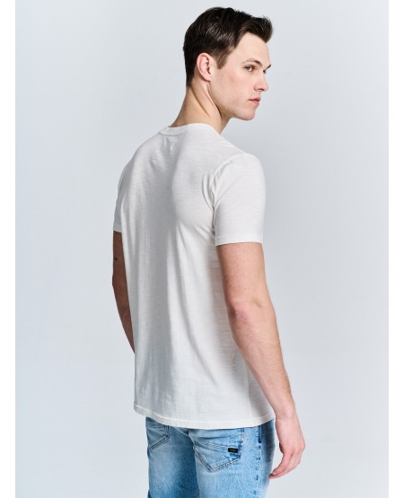 STAFF JEANS Evan Βαμβακερή Μπλούζα Με Τύπωμα Στο Στήθος 64-017.051.Ν0000