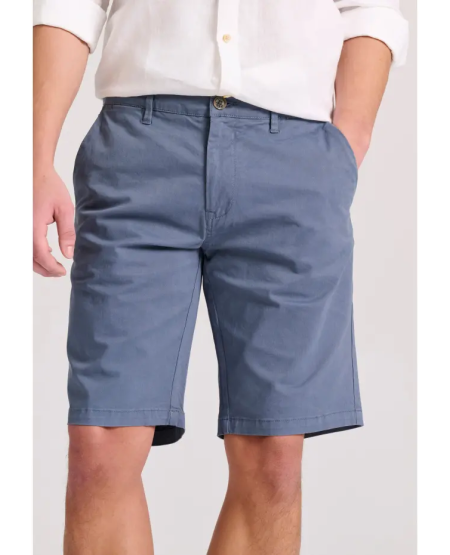 FUNKY BUDDHA Men's chino shorts - The essentials FBM009-001-03 CHINA BLUE