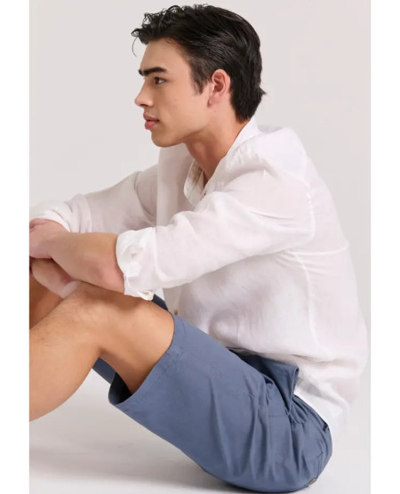 FUNKY BUDDHA Ανδρική βερμούδα chino - The essentials FBM009-001-03 CHINA BLUE