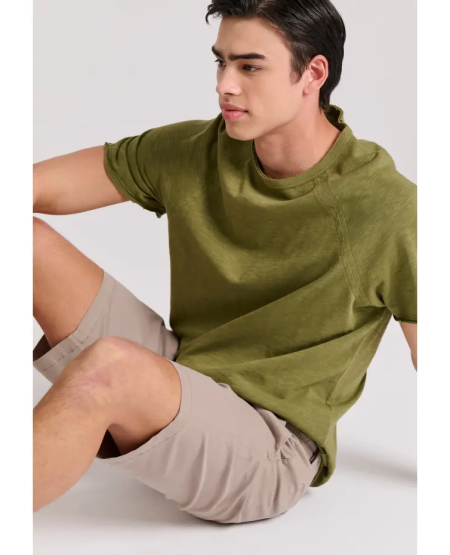 FUNKY BUDDHA Men's chino shorts - The essentials FBM009-001-03 GREIGE
