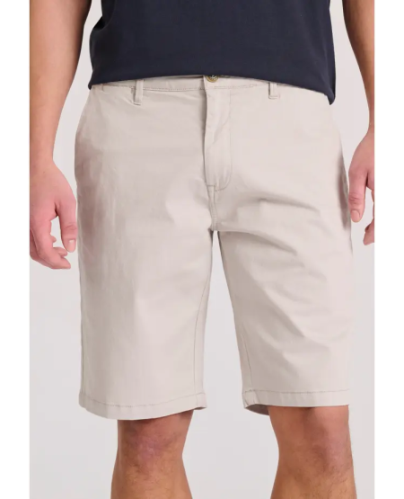 FUNKY BUDDHA Men's chino shorts - The essentials FBM009-001-03 SILVER GREY