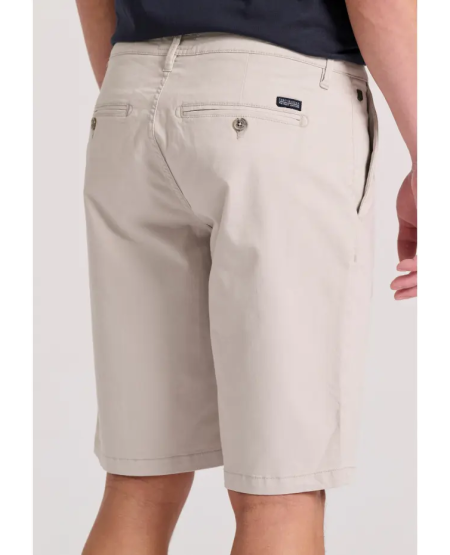 FUNKY BUDDHA Ανδρική βερμούδα chino - The essentials FBM009-001-03 SILVER GREY