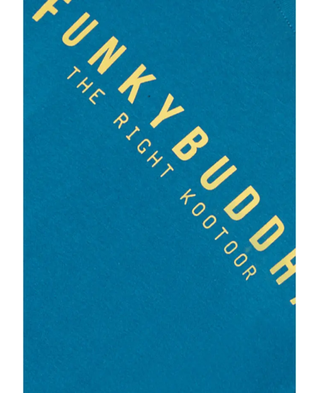 FUNKY BUDDHA T-shirt με Funky Buddha τύπωμα - The essentials FBM009-010-04 DEEP TEAL