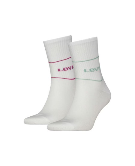 LEVI'S® LEVI’S® Short Cut Logo Sport 2 Pack Socks - Aqua Foam/Pink 37157-1080
