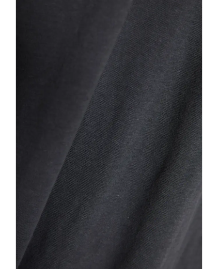 FUNKY BUDDHA Relaxed fit linen blend μονόχρωμο t-shirt FBM009-083-04 ANTHRACITE