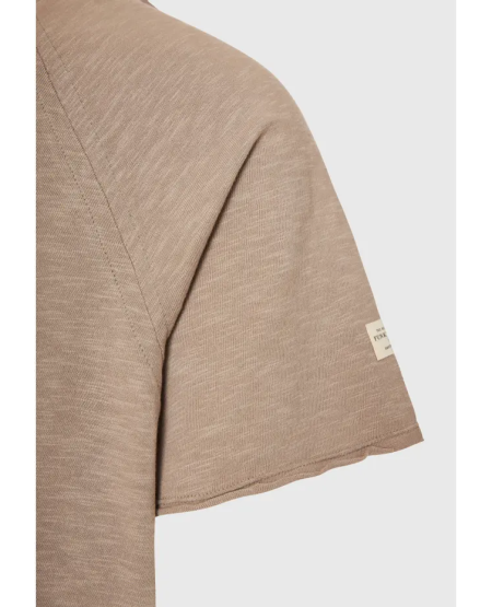 FUNKY BUDDHA Relaxed fit t-shirt με raglan μανίκι και raw cuts FBM009-008-04 CIGAR