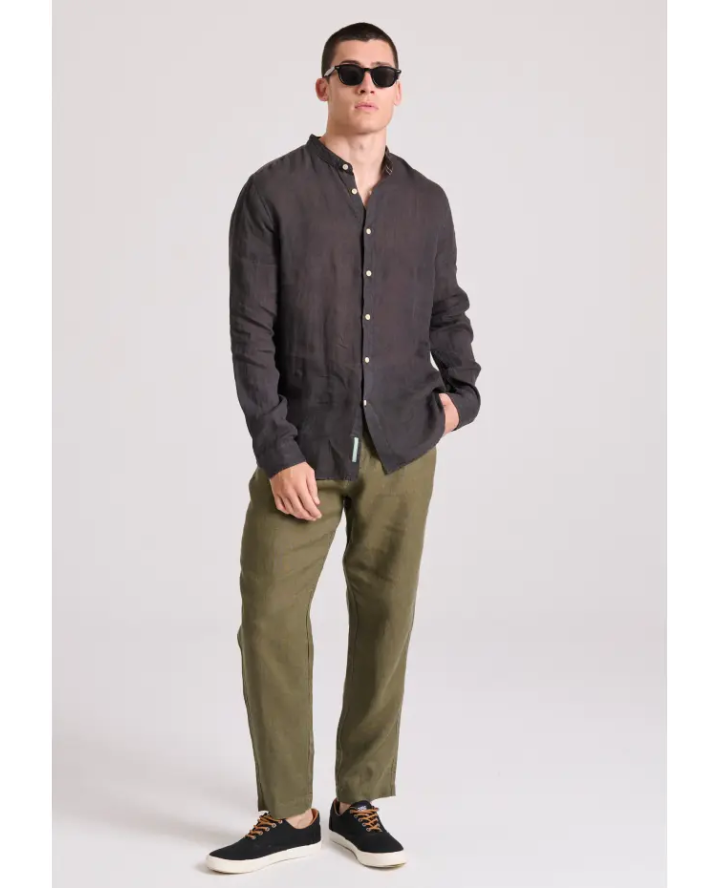 FUNKY BUDDHA Mao neck garment dyed...