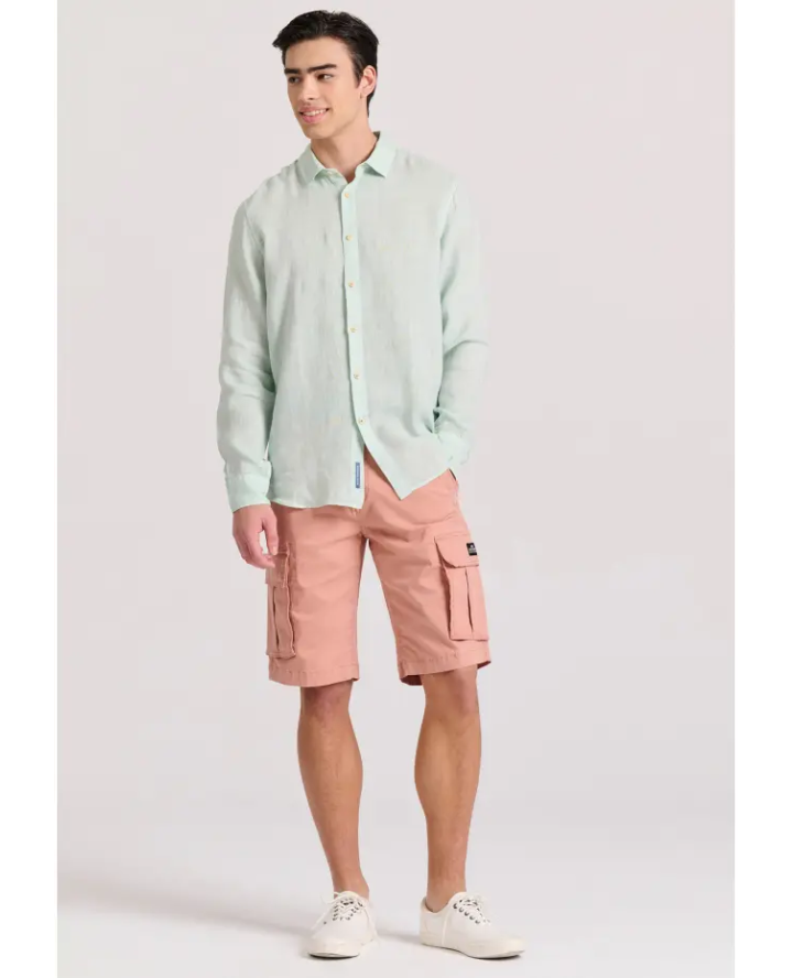 FUNKY BUDDHA Garment dyed λινό...