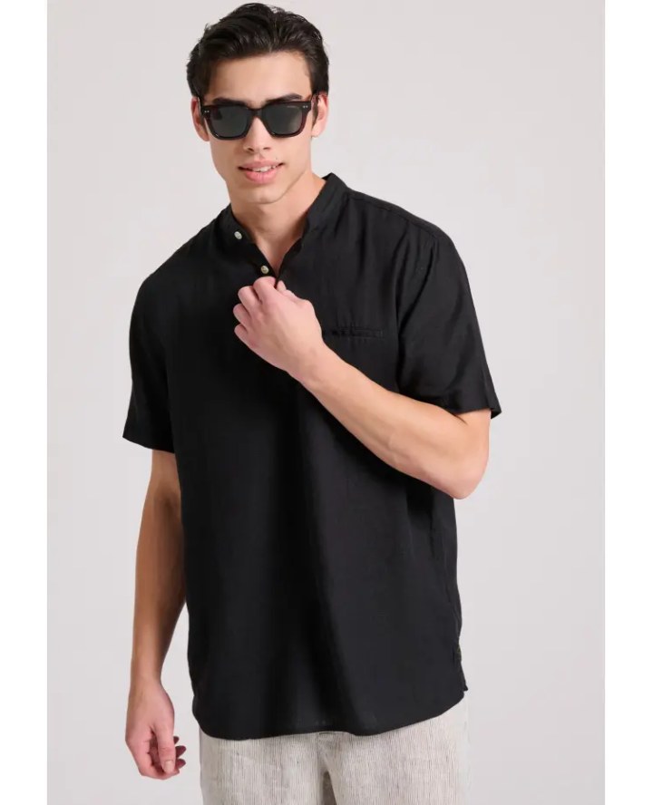 FUNKY BUDDHA Relaxed fit linen blend...