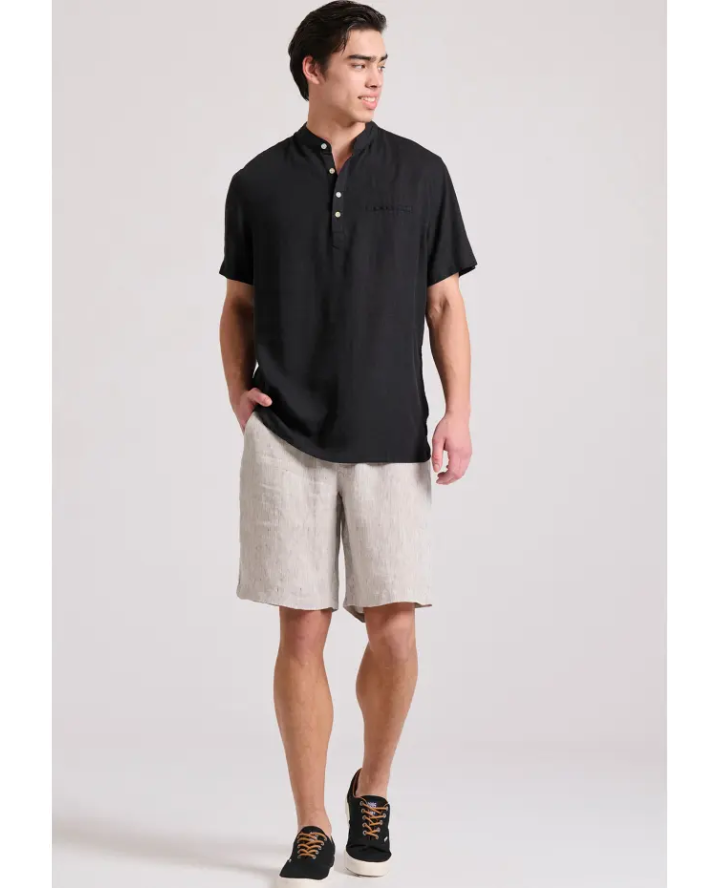 FUNKY BUDDHA Relaxed fit linen blend...